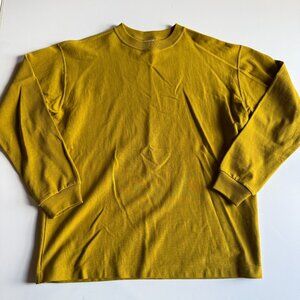 BEAUTY & YOUTH United Arrows "The Heavy" Mustard LS Tee – Size L – Made in Japan